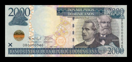 República Dominicana 2000 Pesos Dominicanos 2012 Pick 188b Low Serial 46 Sc Unc - Repubblica Dominicana