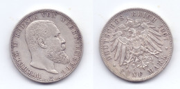 Germany Wurttemberg 5 Mark 1907 F - 2, 3 & 5 Mark Plata