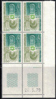 N°2040 - ABBAYE NORMANDE  - BLOC DE 4 - COIN DATE - 28-5-1979 - COTE 3€50. - 1960-1969