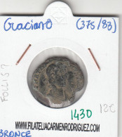 CRE1430 MONEDA ROMANA GRACIANO BRONCE 375-83 BRONCE BC - Autres & Non Classés