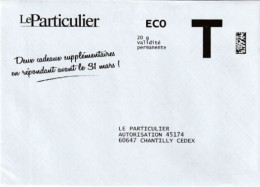 Enveloppe Réponse T - ECO - Le Particulier - 20 G Validité Permanente - Cartas/Sobre De Respuesta T