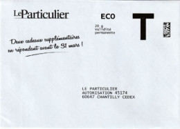 Enveloppe Réponse T - ECO - Le Particulier - 20 G Validité Permanente - Buste Risposta T