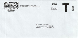 Enveloppe Réponse T - ECO - ACTION ENFANCE  - 20 G Validité Permanente - Cartas/Sobre De Respuesta T