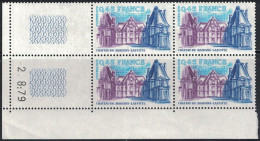 N°2064 - MAISON LAFFITTE - BLOC DE 4 - COIN DATE - 2-8-1979 - COTE 2€50. - 1960-1969