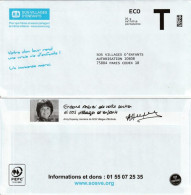 Enveloppe Réponse T - ECO - SOS Villages D'Enfants - 20 G Validité Permanente - Karten/Antwortumschläge T