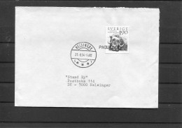 1984 Sweden 1kr 90ore Musk Ox PAQUEBOT Helsingborg Ship Cover  - Cartas & Documentos