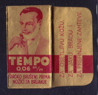 "TEMPO" Razor Blade Old Vintage WRAPPER (see Sales Conditions) - Lamette Da Barba