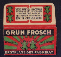 "GRUN FROSCH" Razor Blade Old Vintage WRAPPER (see Sales Conditions) - Lamette Da Barba