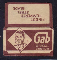 "GAB" Razor Blade Old Vintage WRAPPER (see Sales Conditions) - Lamette Da Barba