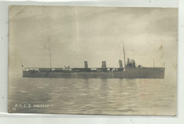 NAVE ARDENTE 1918 FOTOGRAFICA  VIAGGIATA FP - Piroscafi