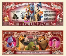 USA - FANTASY NOTE -  PETS  UNITED  - UNC / CARTOON  SERIE - Otros & Sin Clasificación