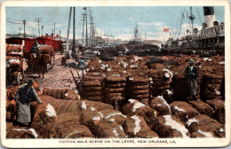 Louisiana New Orleans Cotton Bale Scene On The Levee - New Orleans