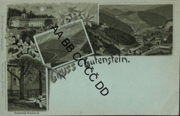 Gruss Aus Gutenstein, Litho, 1890s, Mondschein, Mariahilfberg Klosterthal Schneeberg Raimund Denkmal Regel & Krug - Gutenstein