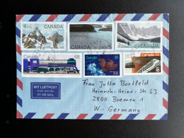 CANADA 1987 AIR MAIL LETTER SNOW LAKE TO BREMEN 13-08-1987 - Cartas & Documentos