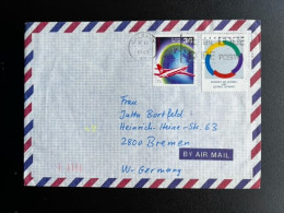 CANADA 1987 AIR MAIL LETTER CALGARY TO BREMEN 08-09-1987 - Lettres & Documents