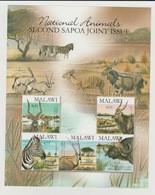 Malawi 2007 Second SAPOA Fauna Fauna Buffalo Zebra Oryx Savane Souvenir Sheet Bloc Block MNH** - Sonstige & Ohne Zuordnung