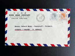 HONG KONG 1955 AIR MAIL LETTER HONG KONG TO RADEBEUL 02-05-1955 - Brieven En Documenten