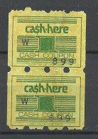 USA Cash Coupon As Pair MNH - Ohne Zuordnung