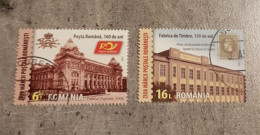 ROMANIA ROMANIAN POSTAL STAMP DAY SET USED - Usados