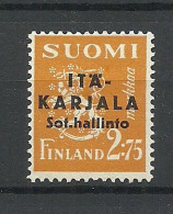 East KARELIA Ost - Karelien FINLAND FINNLAND 1941 Michel 4 * - Lokale Uitgaven