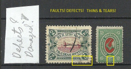 RUSSIA Russland Latvia 1875-1901 Lettland Wenden, 2 Stamps NB! Faults! Defect! Thins & Tears! - Ongebruikt