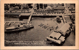 New Hampshire The Weirs Howard Ballou's Cabins Restaurant Bowling Alley And Komer Kubbard From The Air - White Mountains