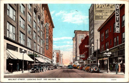 Iowa Des Moines Walnut Street Looking East 1941 Curteich - Des Moines