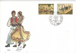 Envellope YOUGOSLAVIE Folklore N° 1769-1770 Y & T - FDC