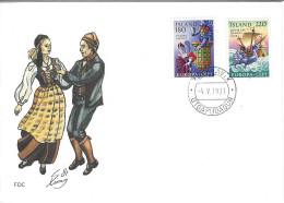 Envellope ISLANDE Folklore N° 518-519 Y & T - FDC