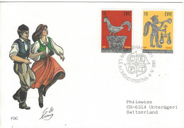 Envellope IRLANDE Folklore N° 440-441 Y & T - FDC