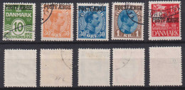 Dänemark Denmark Postfähre 5 Stamps Ex. Mi# 3-12 Used - Paketmarken