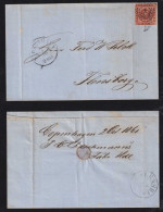 Dänemark Denmark 1861 Cover 4Sk KOPENHAVN X FLENSBURG - Lettres & Documents