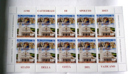 VATICAN 2023, 825° ANN. DEDICAZIONE DELLA CATTEDRALE DI SPOLETO , MINISHEET OF 10 MNH** - Neufs