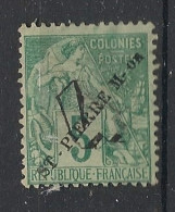 SPM - 1892 - N°Yv. 50 - Type Alphée Dubois 4 Sur 5c Vert - Neuf (*) / MNG - Neufs