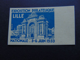 Belle Vignette émise Par Draim Pour L'exposition Philatélique De Lille De 1933 - Expositions Philatéliques