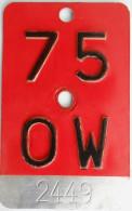 Velonummer Obwalden OW 75 - Placas De Matriculación