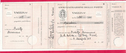 MODULO VAGLIA POSTALE C.10 (CAT. INT. 45/B) PRECOMPILATO  - NON VIAGGIATO - Vaglia Postale