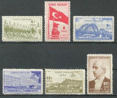 1943 TURKEY THE 20TH ANNIVERSARY OF TURKISH REPUBLIC MINT WITHOUT GUM - Unused Stamps