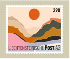 Liechtenstein 2022: "Untergehende Sonne / Soleil Couchant" (selbstklebend - Autocollant - Self-adhesive) ** MNH - Nuevos