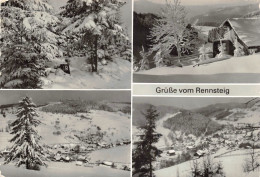 Gruss Vom Rennsteig - Mehrbildkarten Ansichten Im Winter Gelaufen - Schmiedefeld