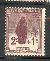 FR - Yv. N° 229  *  2c + 1c Orphelins  Cote  2  Euro BE   2 Scans - Neufs