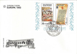 Envellope TURQUIE RTCN Europa 1982 N° 3 Moitie Bloc Y & T - Lettres & Documents