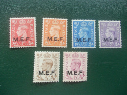 MEF OCCUPAZ. BRITANNICA 6 VALORI MNH** - Ocu. Británica MEF