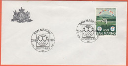 SAN MARINO - 1985 - 450 Primi Giochi Sportivi Dei Piccoli Stati + Annullo Sportphilex '85 23/05/1985 -Ufficio Filatelico - Storia Postale