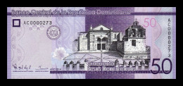 República Dominicana 50 Pesos Dominicanos 2014 Pick 189a Low Serial 273 Sc Unc - Dominicana