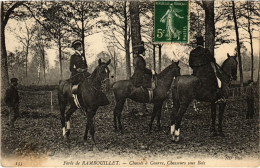 PC FORET DE RAMBOUILLET CHASSE A COURRE CHASSEURS SOUS BOIS HUNTING (a34932) - Chasse