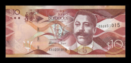 Barbados 10 Dollars 2018 Pick 75c Sc Unc - Barbados