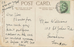 GB „TWICKENHAM“ (LONDON) Superb Double Circle 23mm On Superb Vintage Postcard (Here, Take The Earth An Do. - Love Me And - Covers & Documents