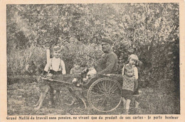 SANTE - S16606 - Grand Mutilé Du Travail Sans Pension - Porte Bonheur - Voiture à Chien - En L'état Pli - L23 - Santé