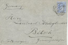 GB „RICHMOND / SURREY“ Double Circle 26mm On Very Fine Cover (cut At Right) With EVII 2 ½ D Blue To BITSCH, Lorraine - Cartas & Documentos